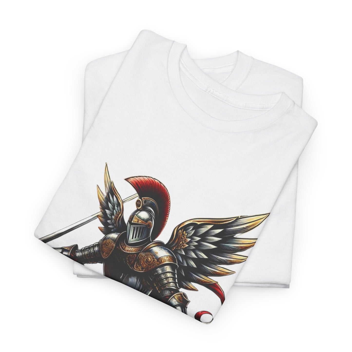 Polish Football Knight Unisex Heavy Cotton T-shirt