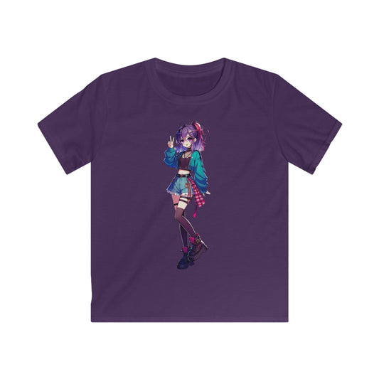 Tokyo Girl Anime T-shirt Purple