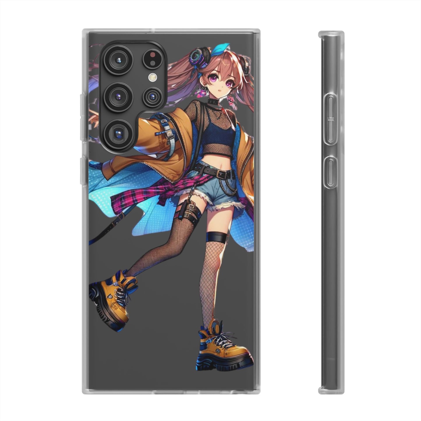 Tokyo Girl Flexi Phone Case Semi-transparent