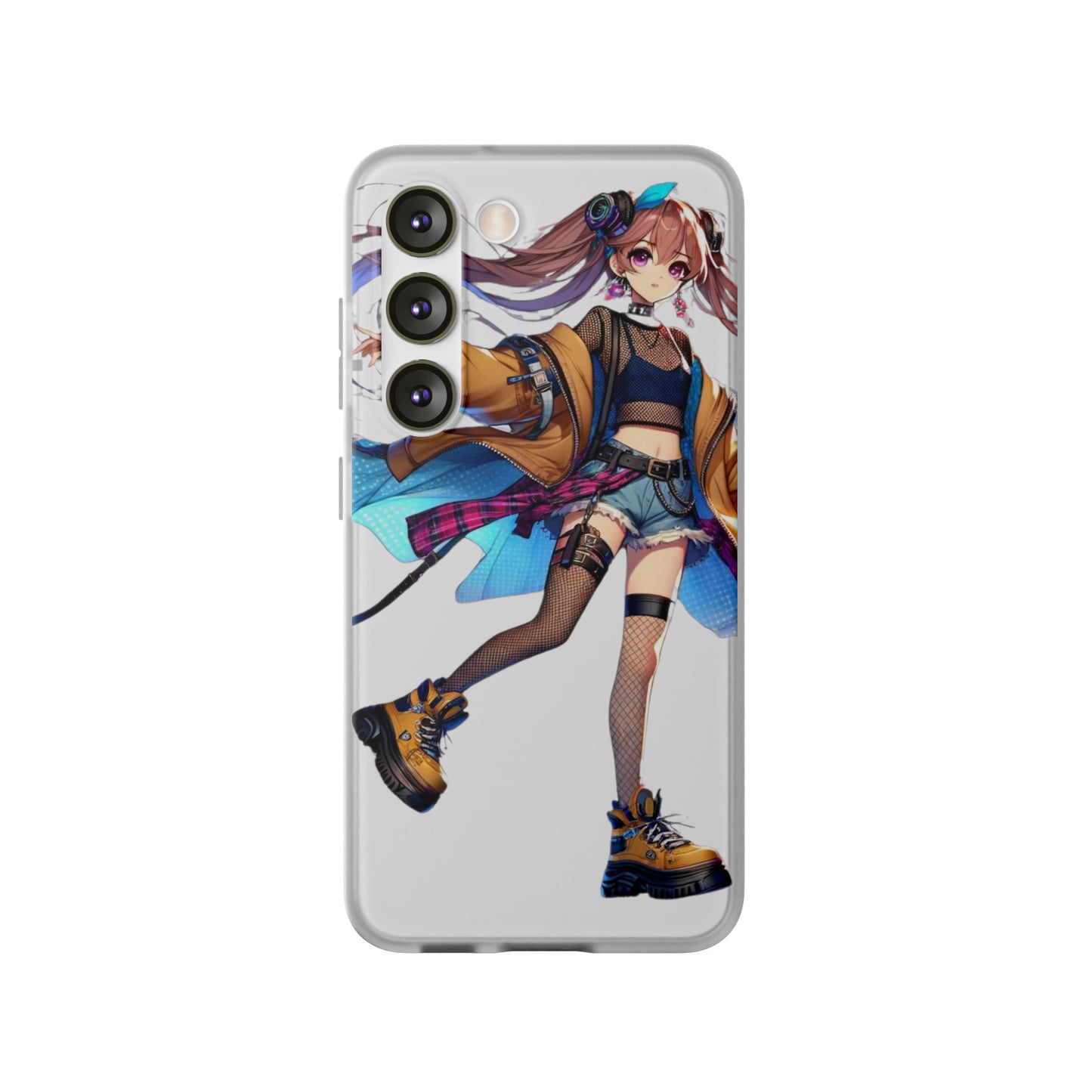 Tokyo Girl Flexi Phone Case Semi-transparent