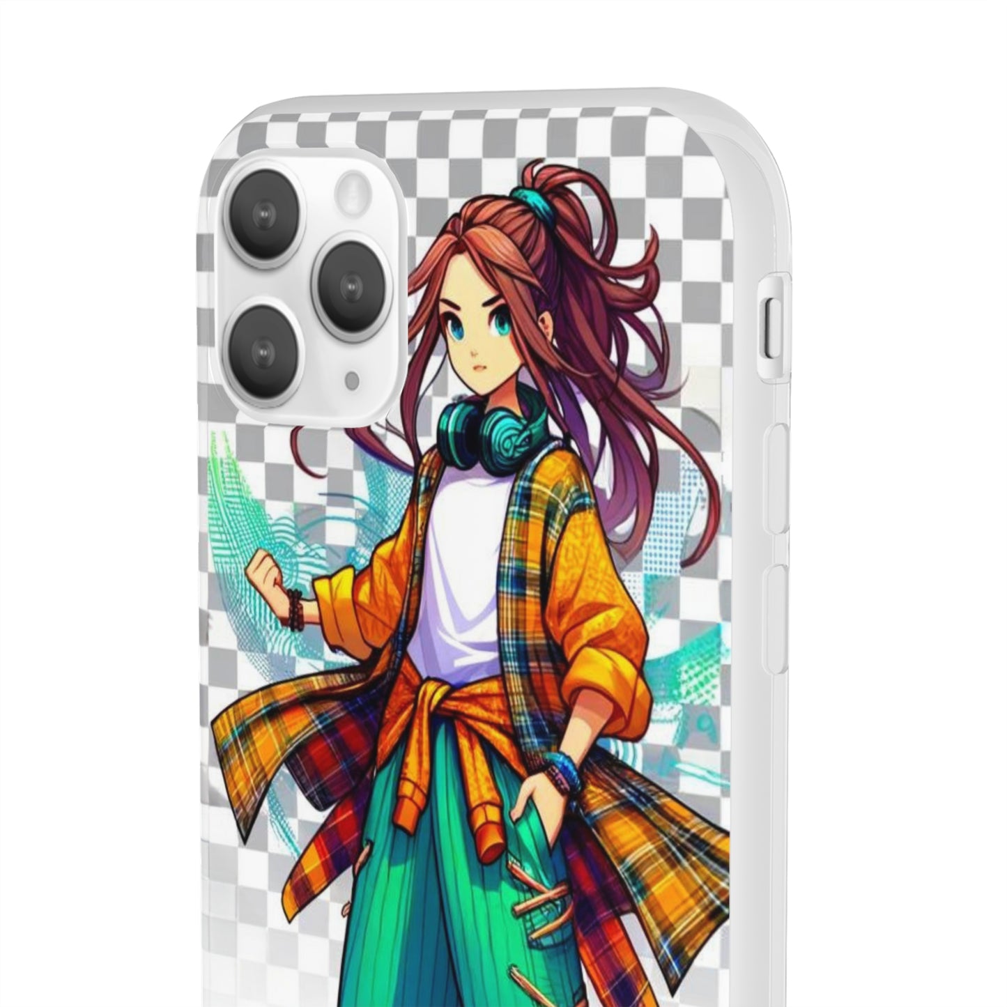 Tokyo Girl Flexi Phone Case Semi-transparent