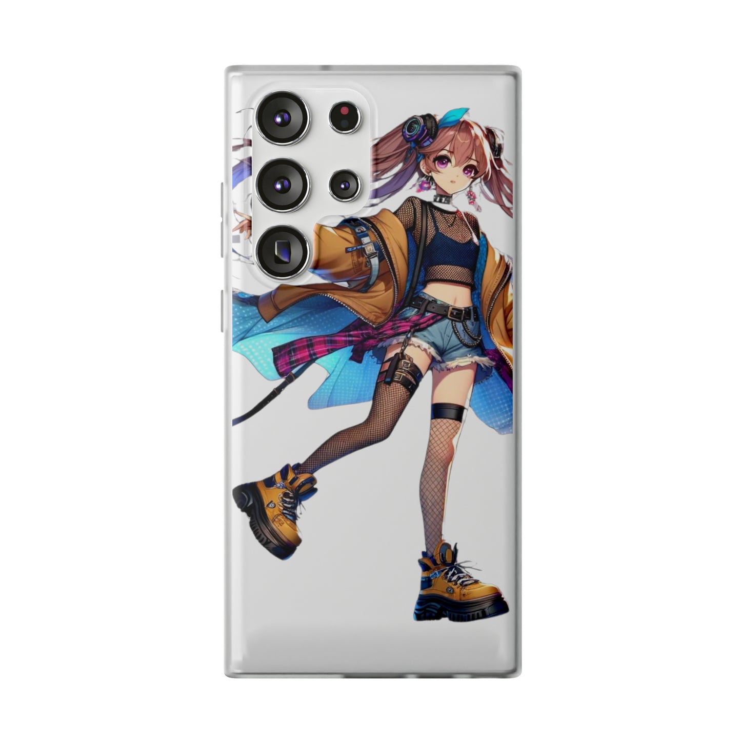 Tokyo Girl Flexi Phone Case Semi-transparent