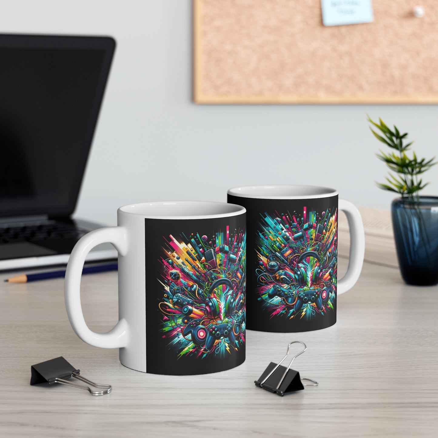 Gaming 11oz White/Black Mug