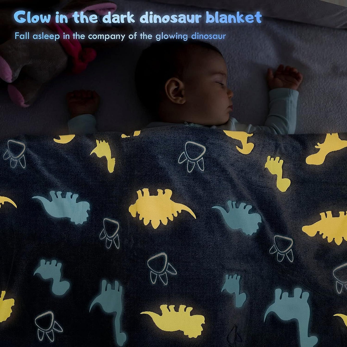 Glow In The Dark Throw Blanket, Blanket For Girls, Luminous Kids Blanket, Soft Blankets For 3,4,5,6,7,8,9,10 Year Old Girl Birthday Christmas Thanksgiving Gifts, 50 X 60 Inches