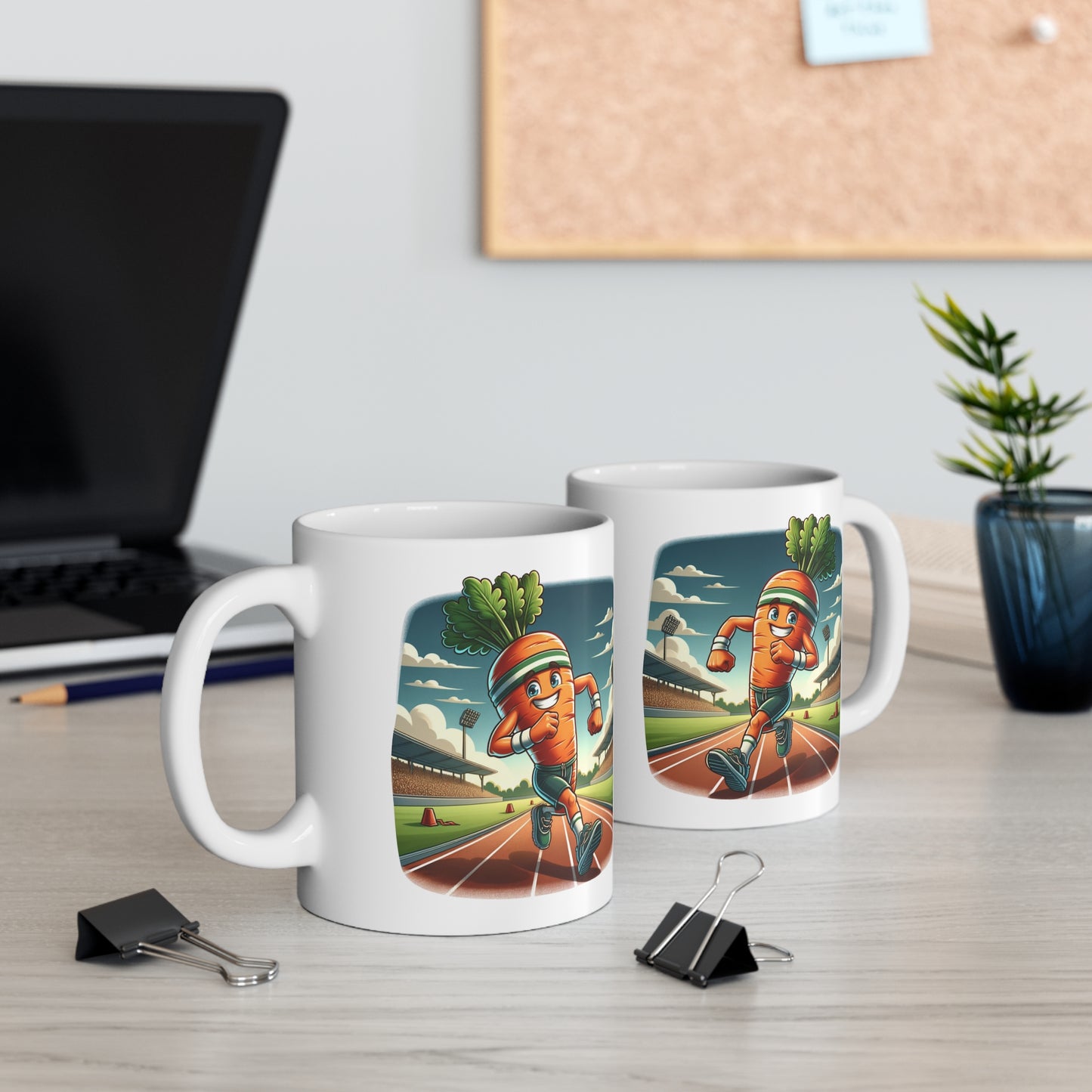 Running Carrot 11oz White Mug