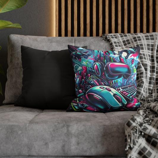 Gaming Square Poly Canvas Pillowcase