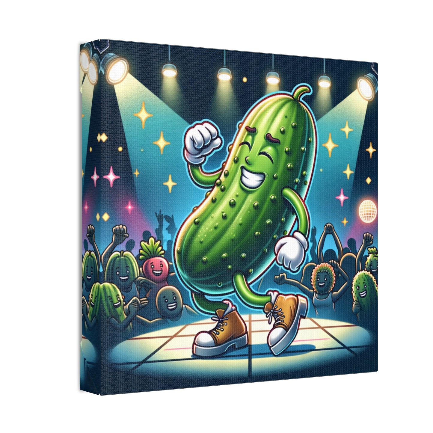 Dancing Cucumber Classic Stretched Canvas