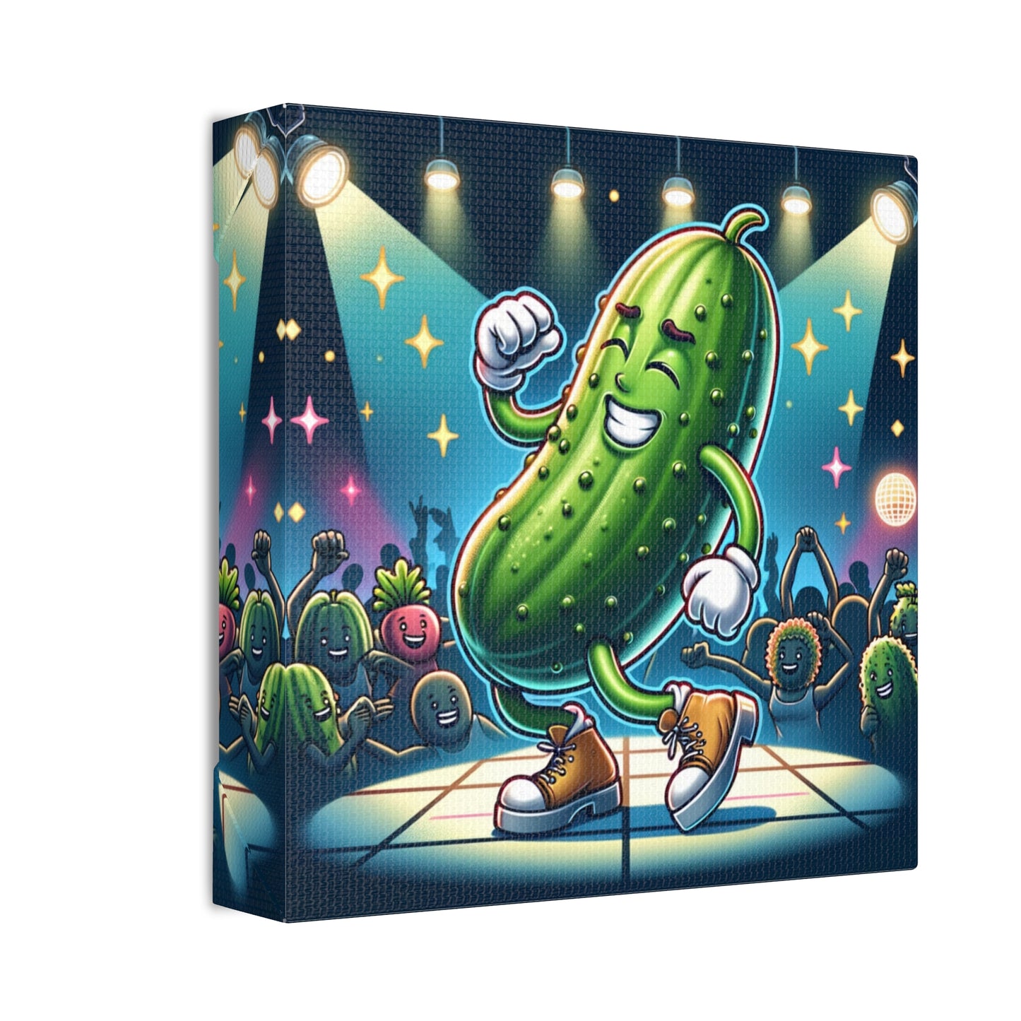 Dancing Cucumber Classic Stretched Canvas