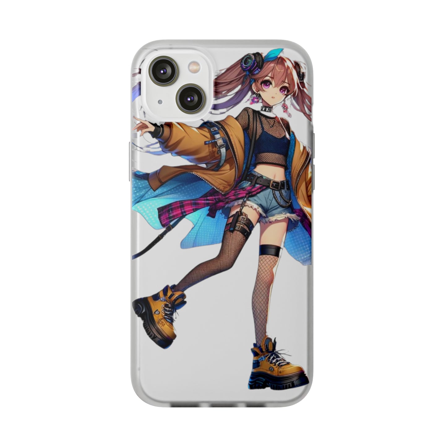 Tokyo Girl Flexi Phone Case Semi-transparent