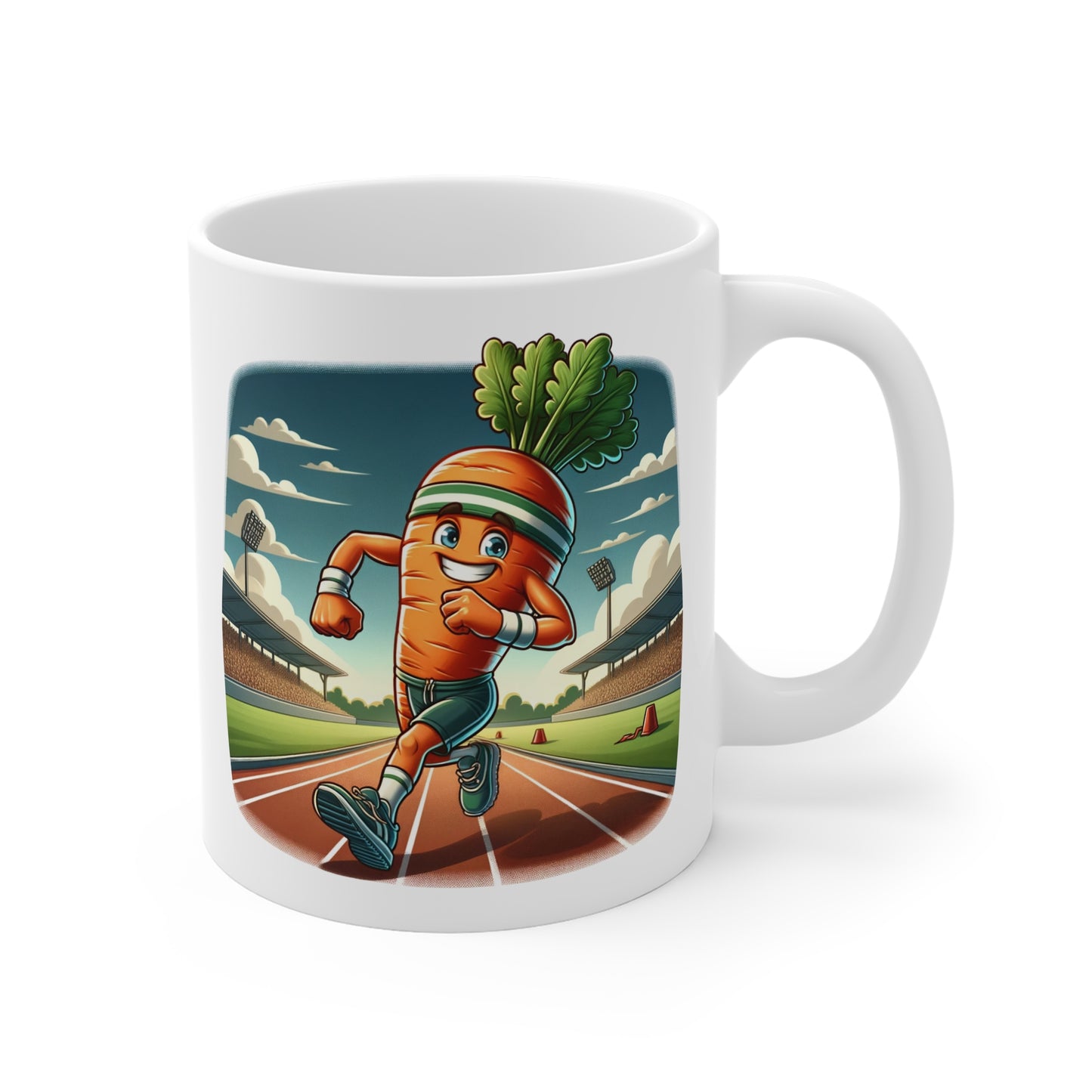 Running Carrot 11oz White Mug