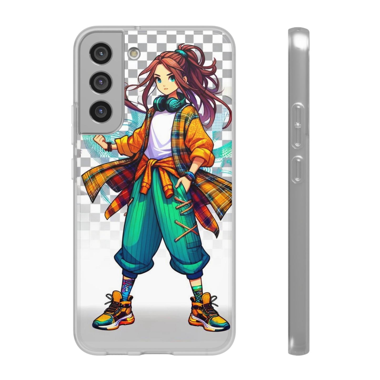 Tokyo Girl Flexi Phone Case Semi-transparent