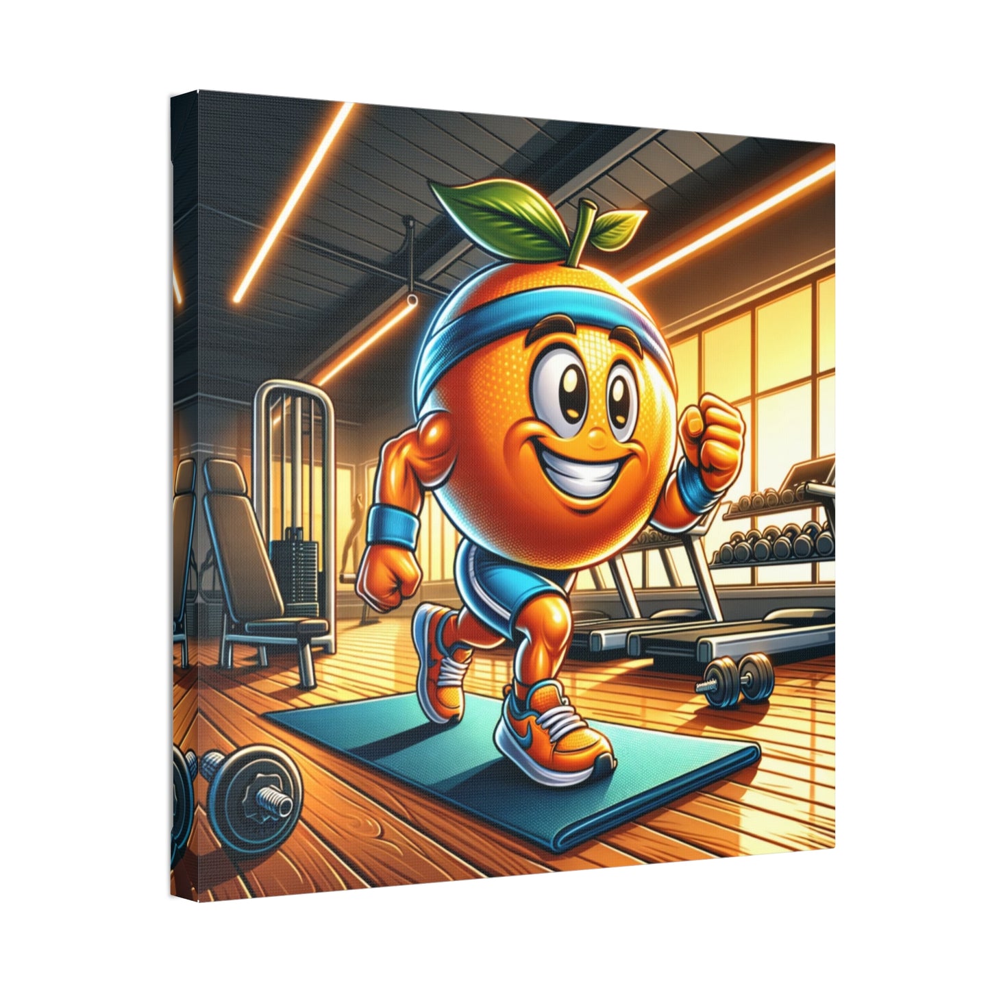 Orange in the Gym Classic Stretched Canvas