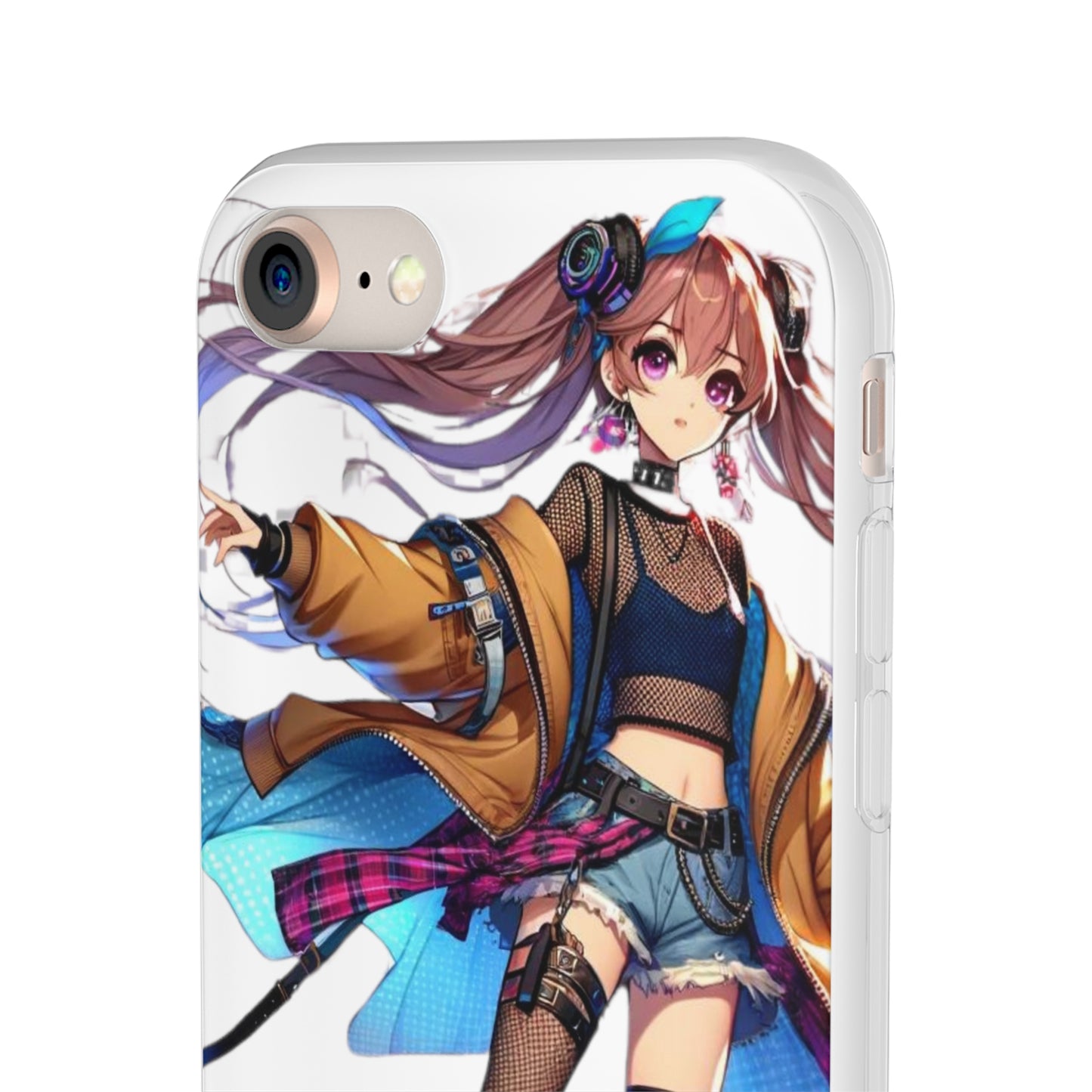 Tokyo Girl Flexi Phone Case Semi-transparent