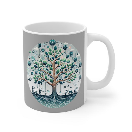 Future Tree 11oz White/Grey Mug