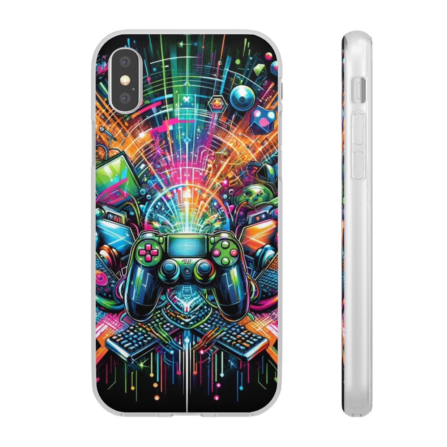 Gaming Flexi Phone Case Semi-transparent