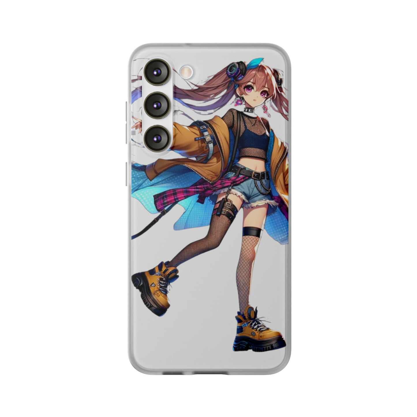 Tokyo Girl Flexi Phone Case Semi-transparent