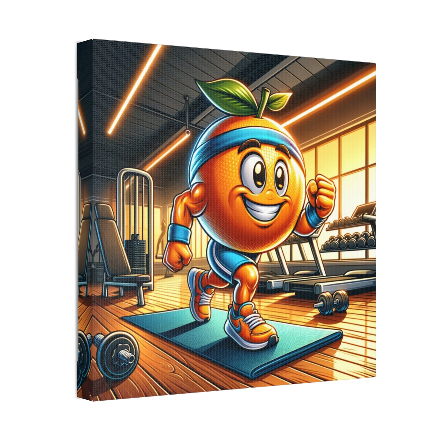 Orange in the Gym Classic Stretched Canvas