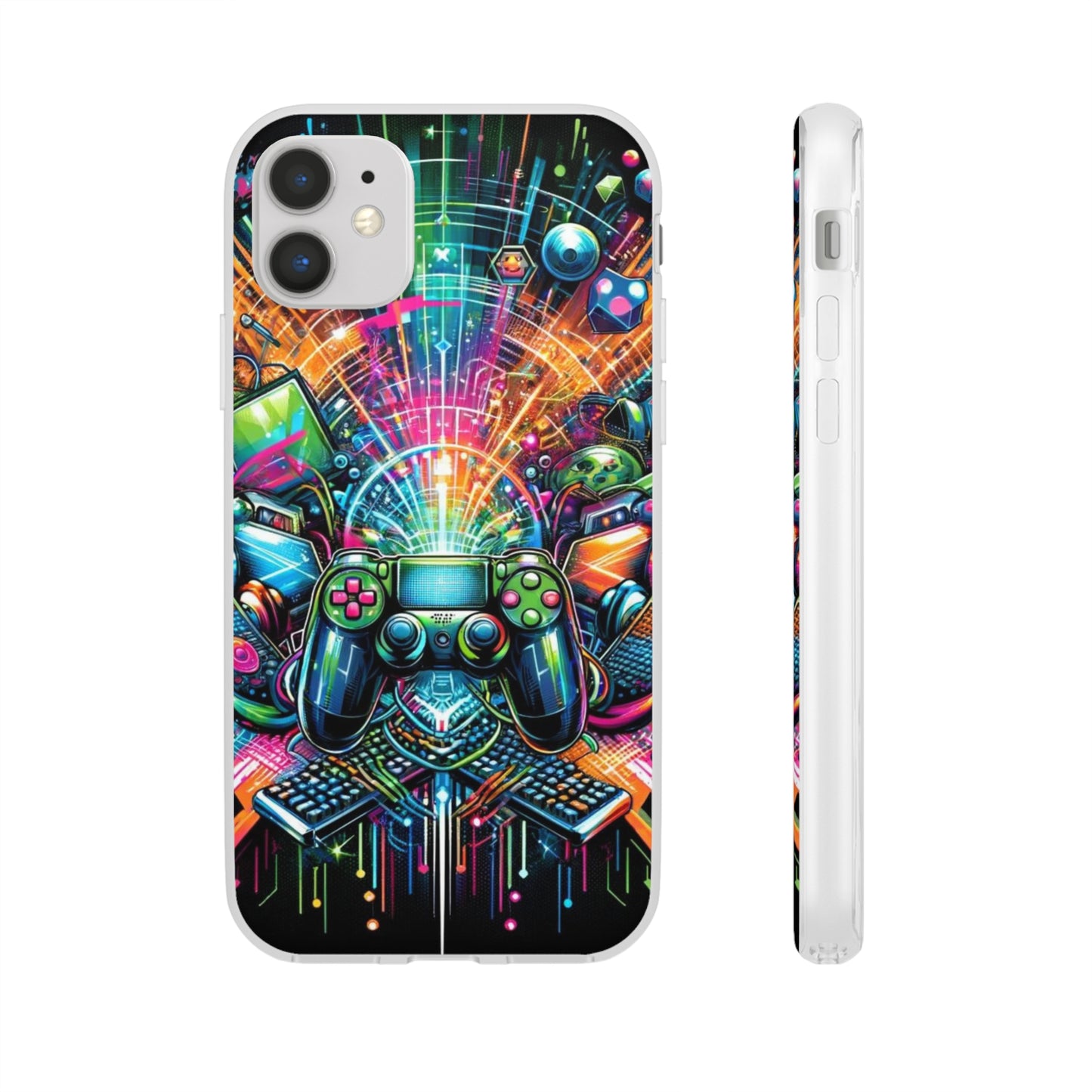 Gaming Flexi Phone Case Semi-transparent