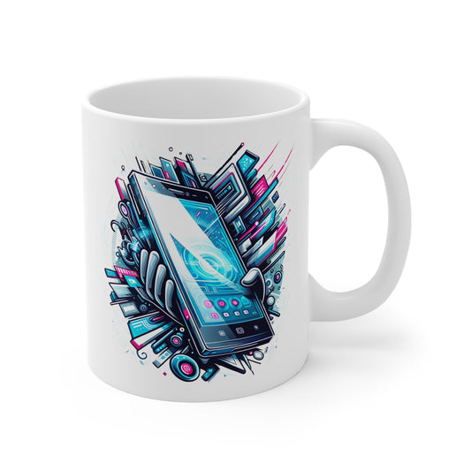 Smartphone 11oz White Mug