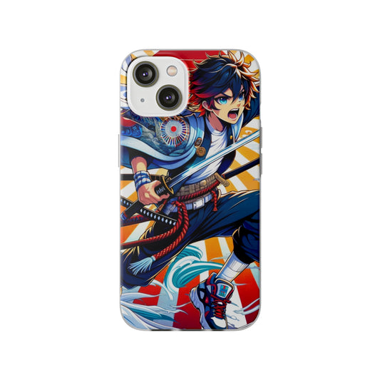 Tokyo Warrior Flexi phone Case Semi-transparent