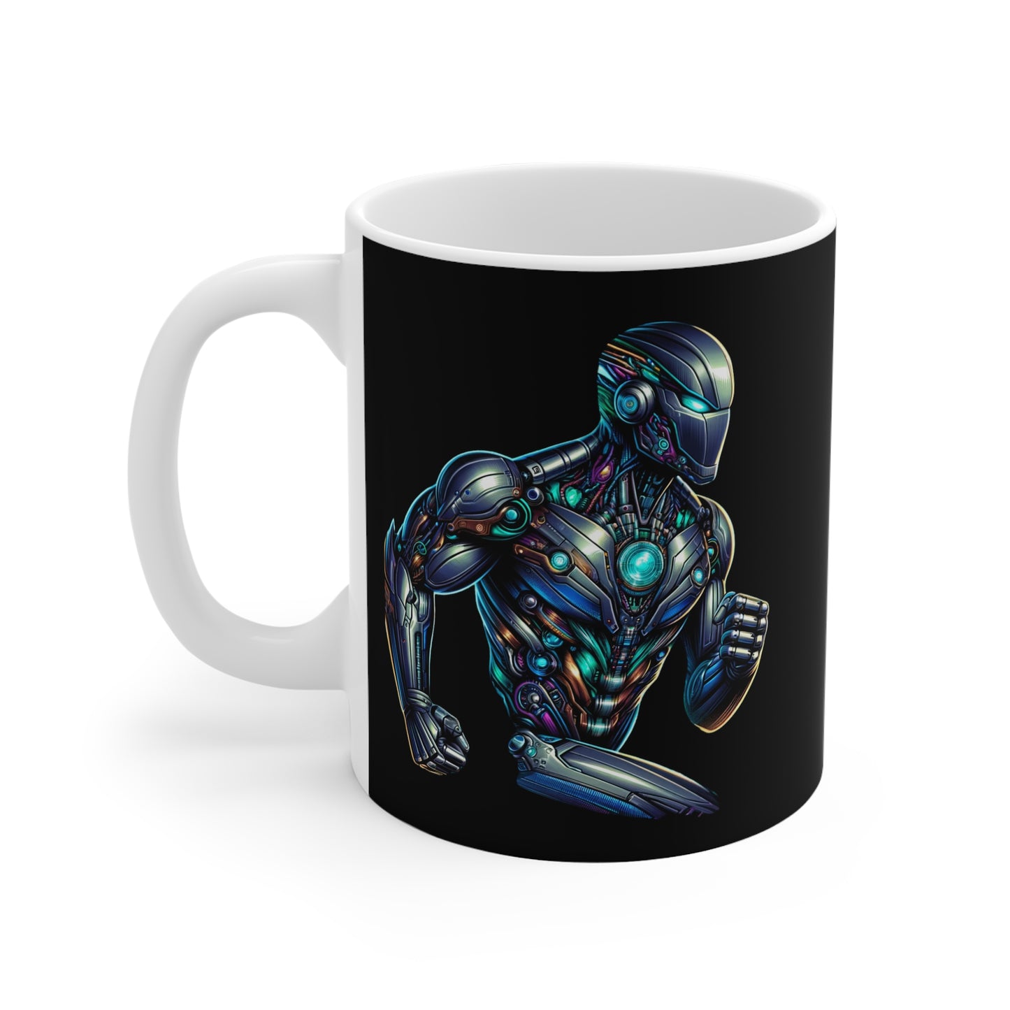 Robot 003 11oz White/Black Mug