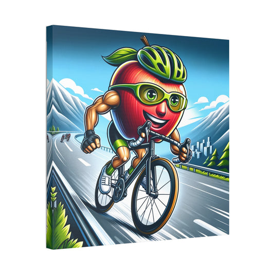 Cycling Apple Classic Stretched Canvas