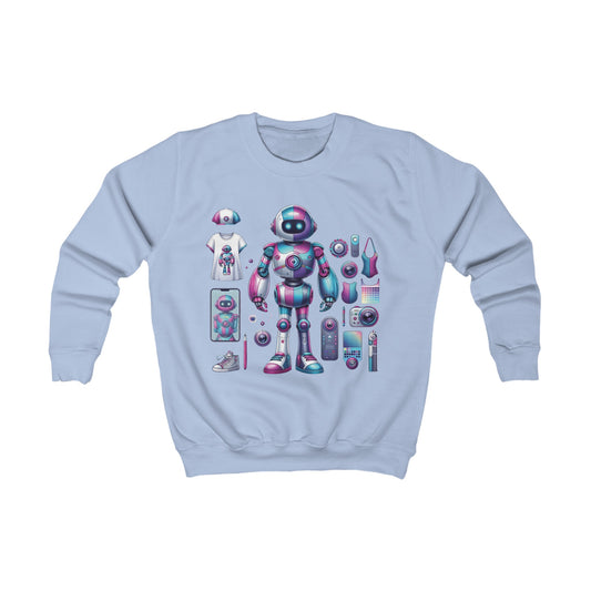 Future is here Robot 004 Sweatshirt Sky Blue