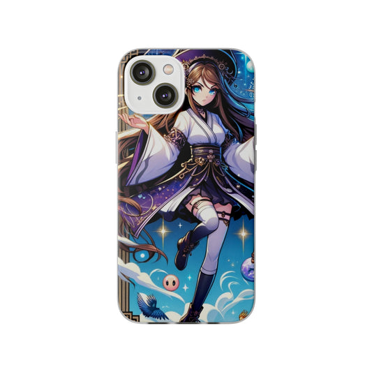 Tokyo Girl Flexi Phone Case Semi-transparent