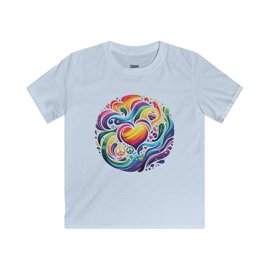 Rainbow Heart Kids T-shirts