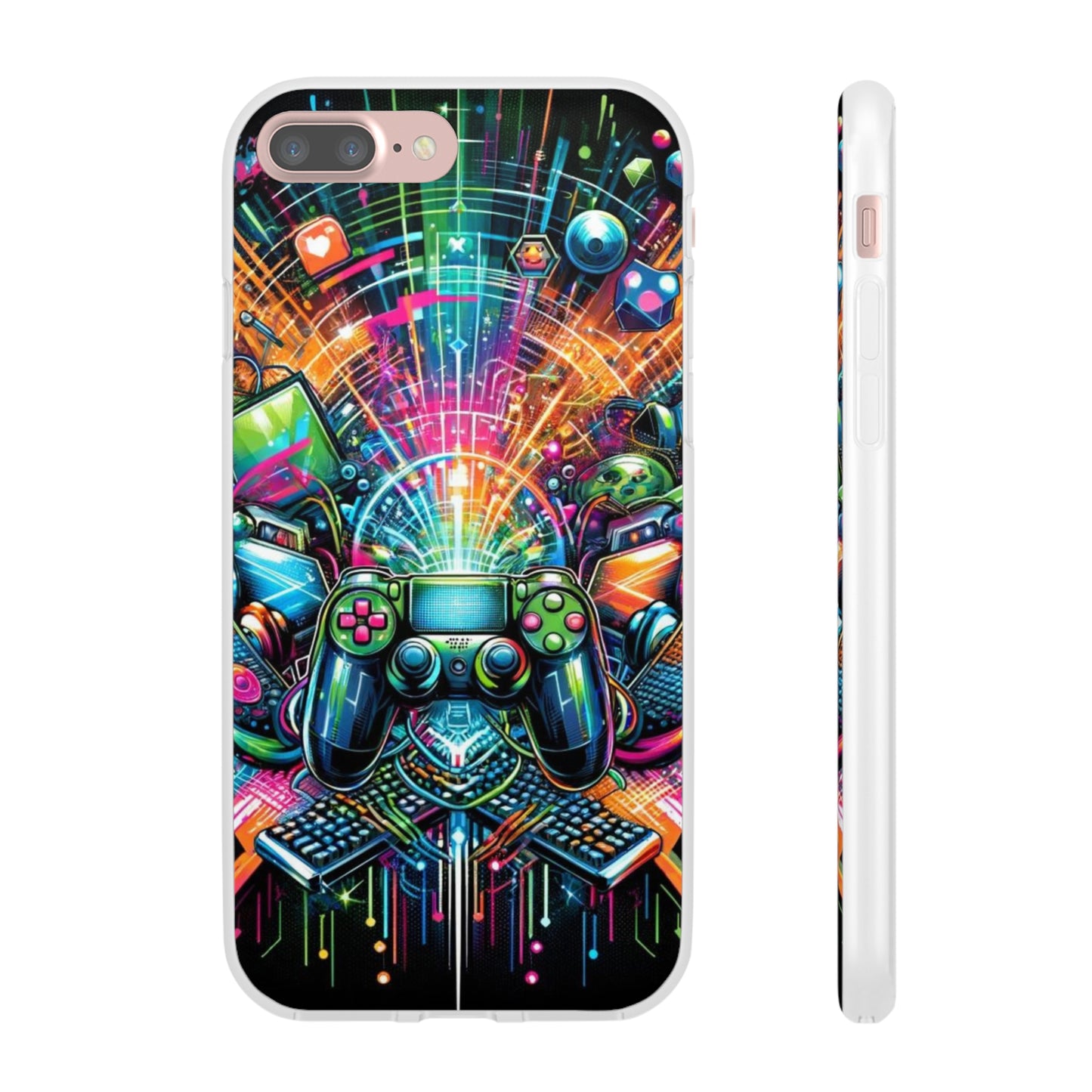 Gaming Flexi Phone Case Semi-transparent