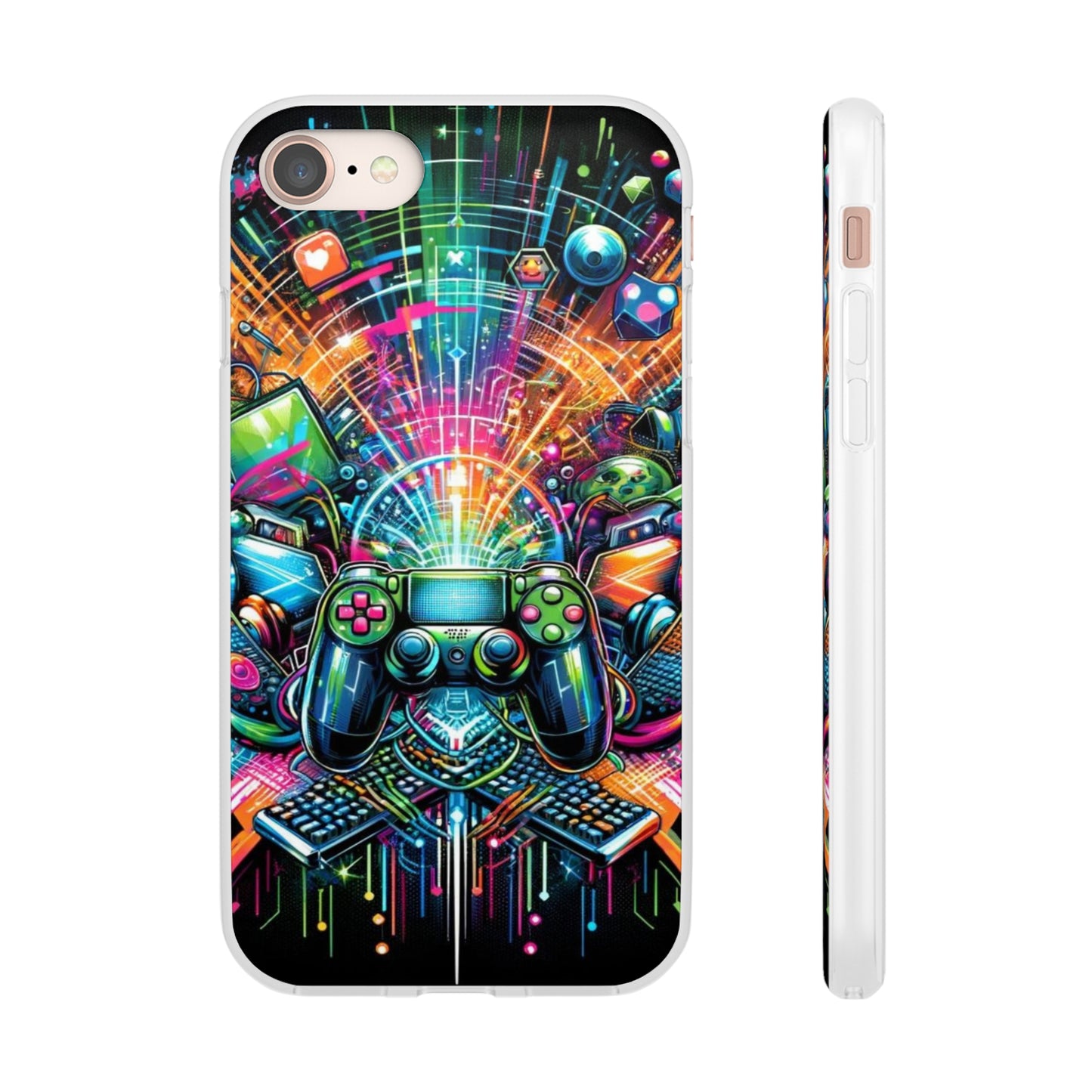 Gaming Flexi Phone Case Semi-transparent