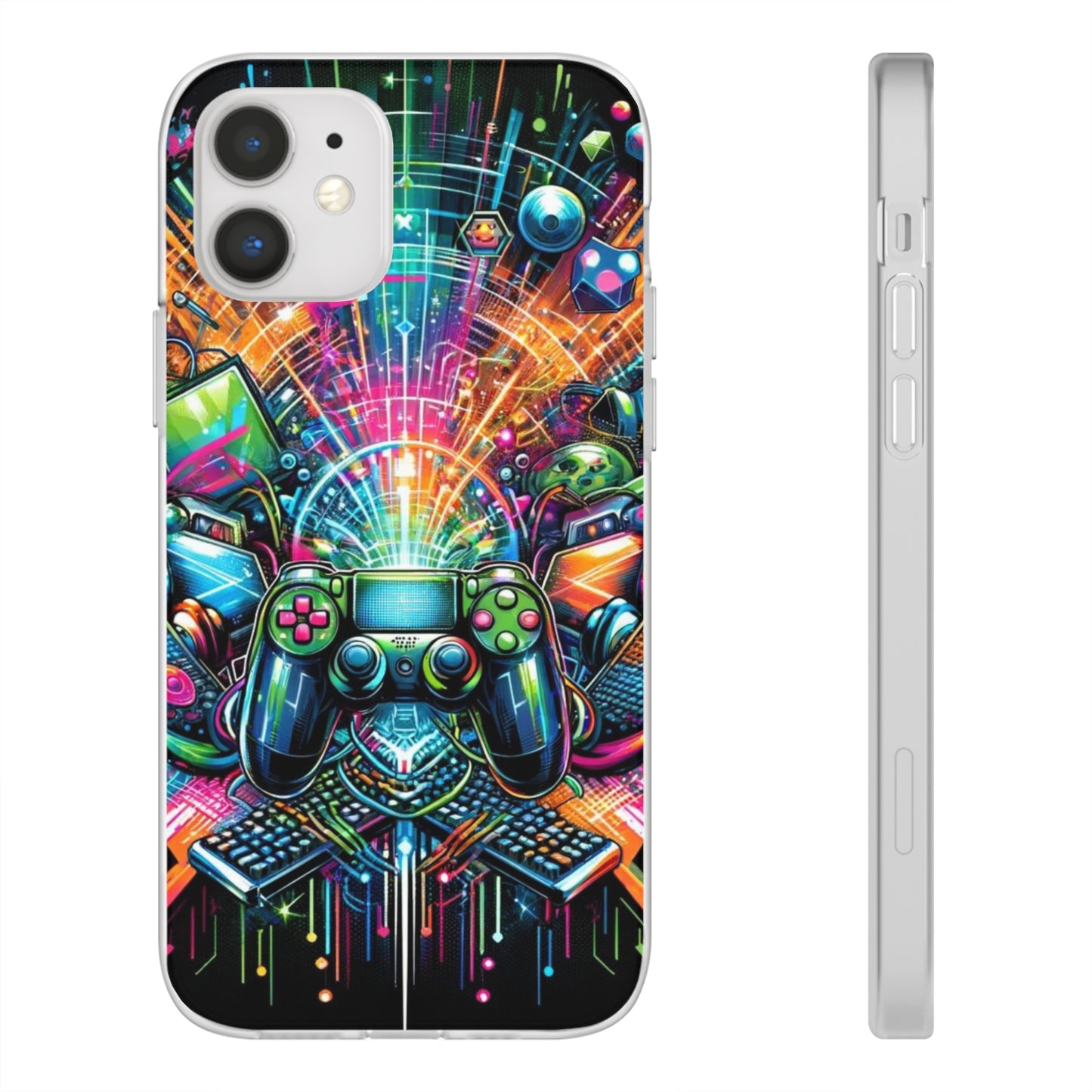 Gaming Flexi Phone Case Semi-transparent