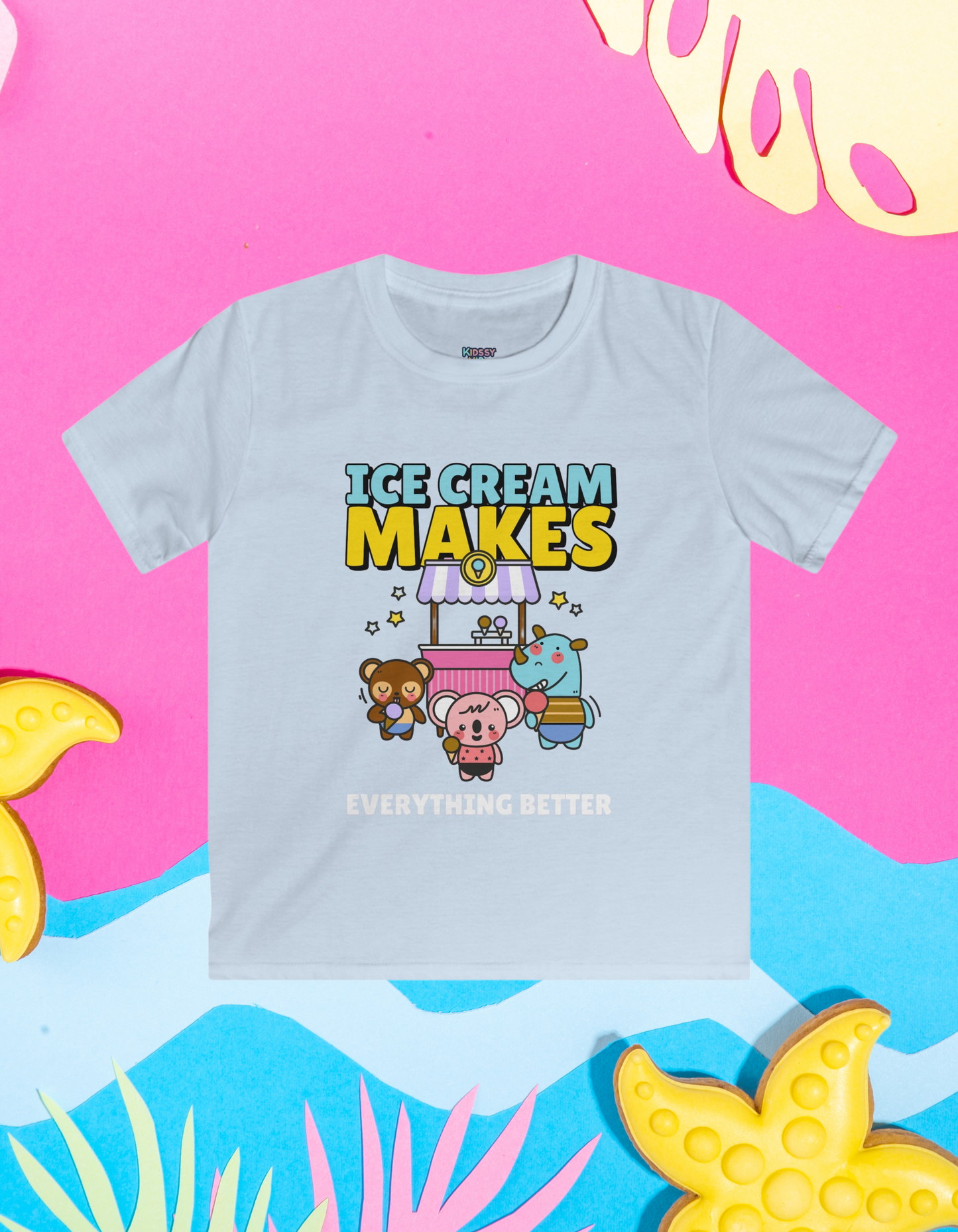 Ice Cream Summer Kids Soft style Tee