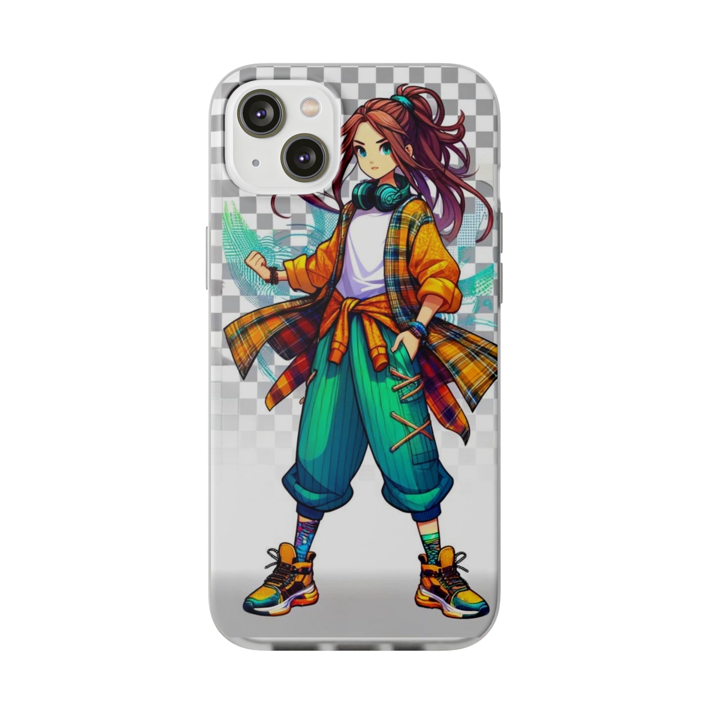 Tokyo Girl Flexi Phone Case Semi-transparent