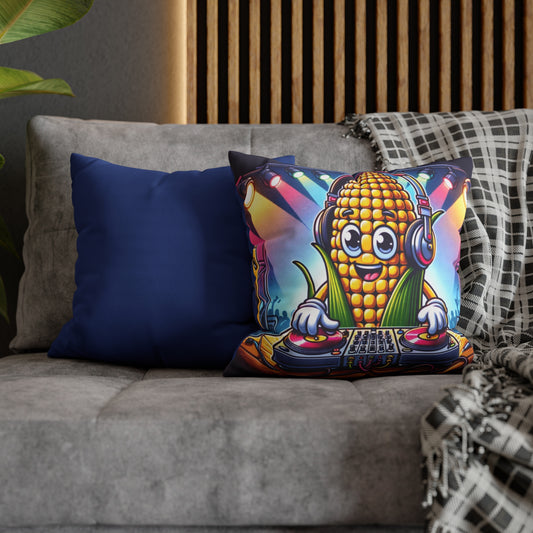 Dj Corn Square Poly Canvas Pillowcase