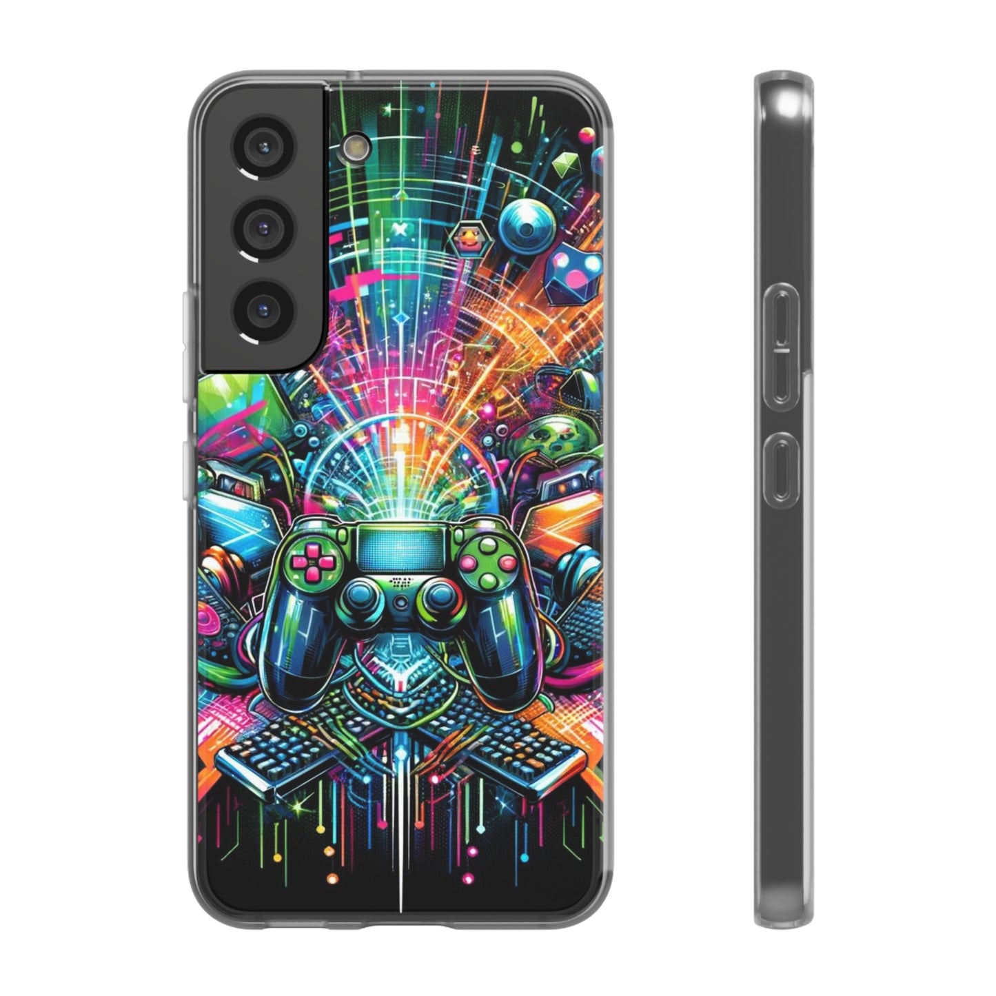 Gaming Flexi Phone Case Semi-transparent