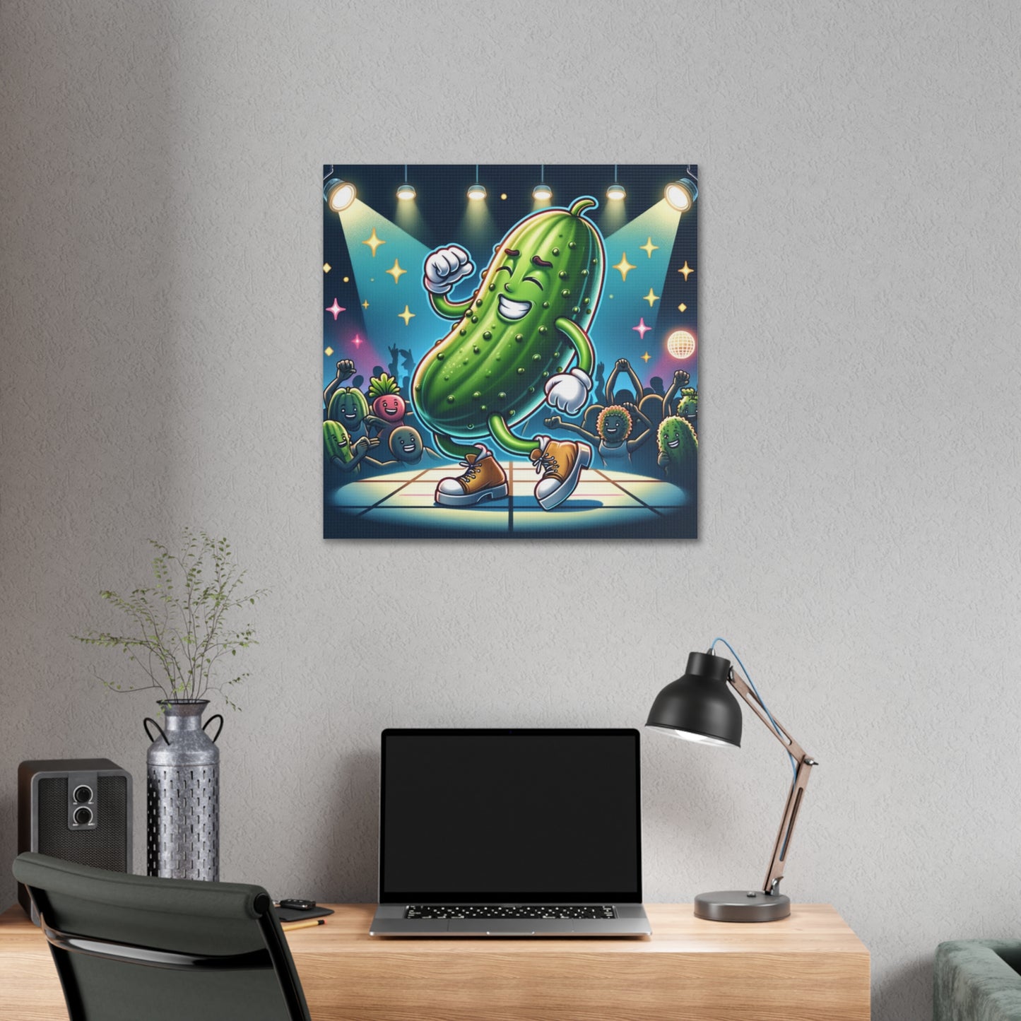 Dancing Cucumber Classic Stretched Canvas