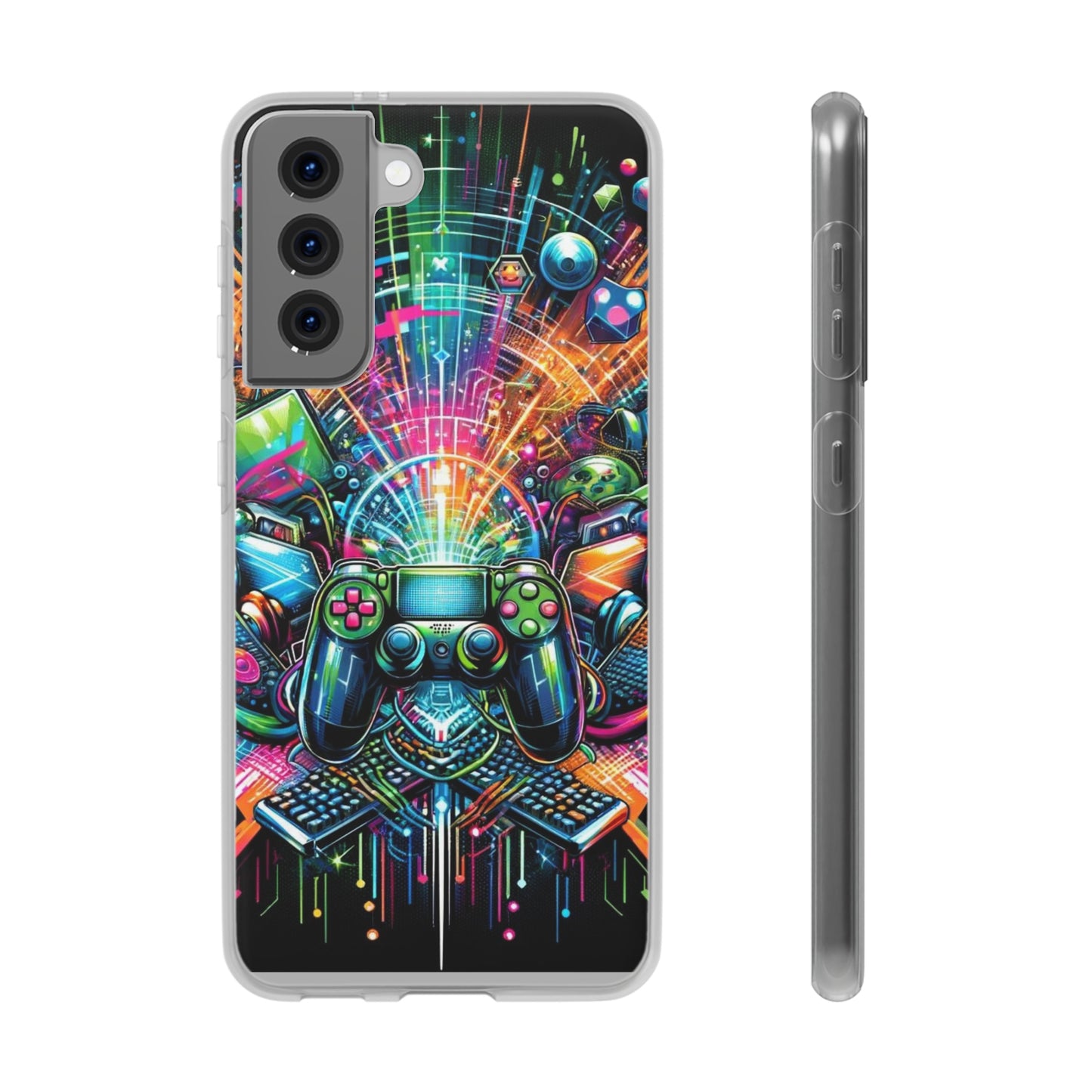 Gaming Flexi Phone Case Semi-transparent