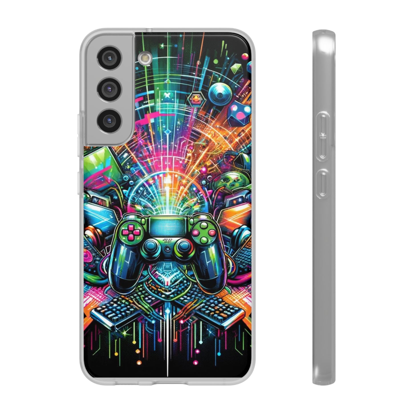 Gaming Flexi Phone Case Semi-transparent