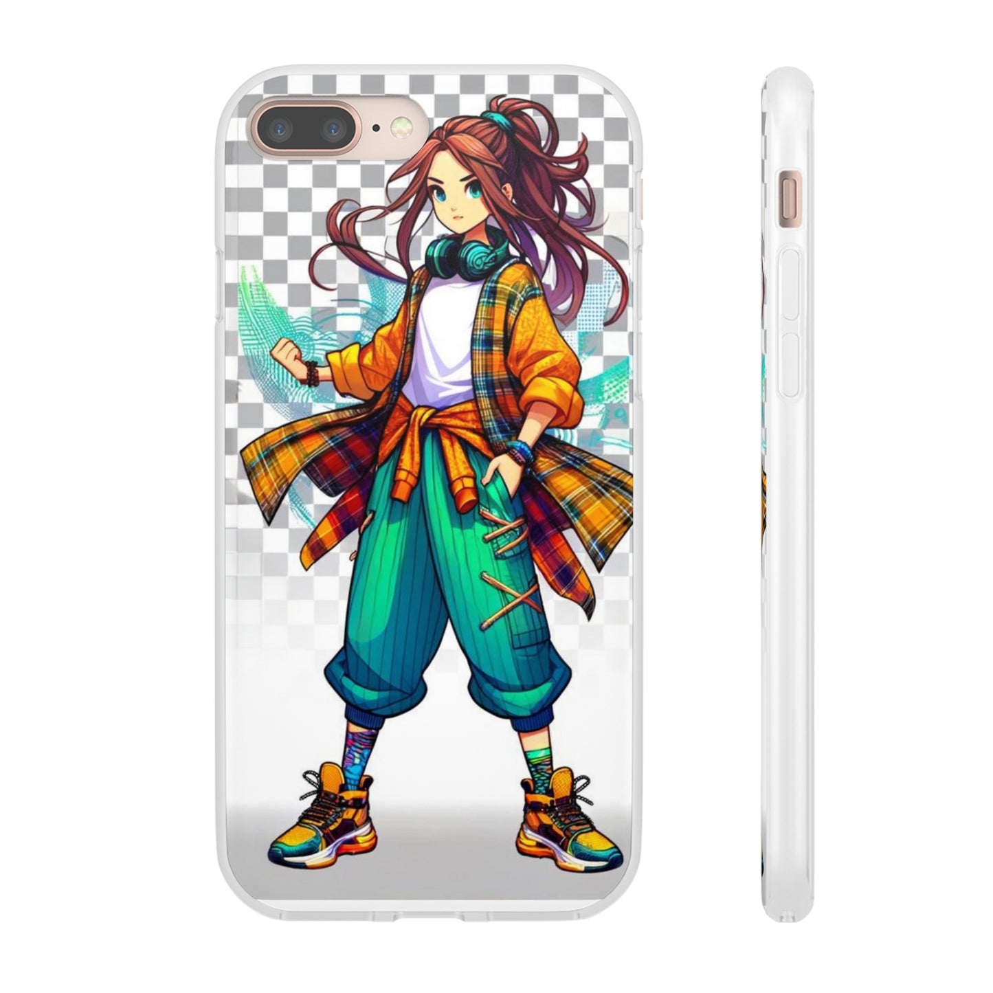 Tokyo Girl Flexi Phone Case Semi-transparent