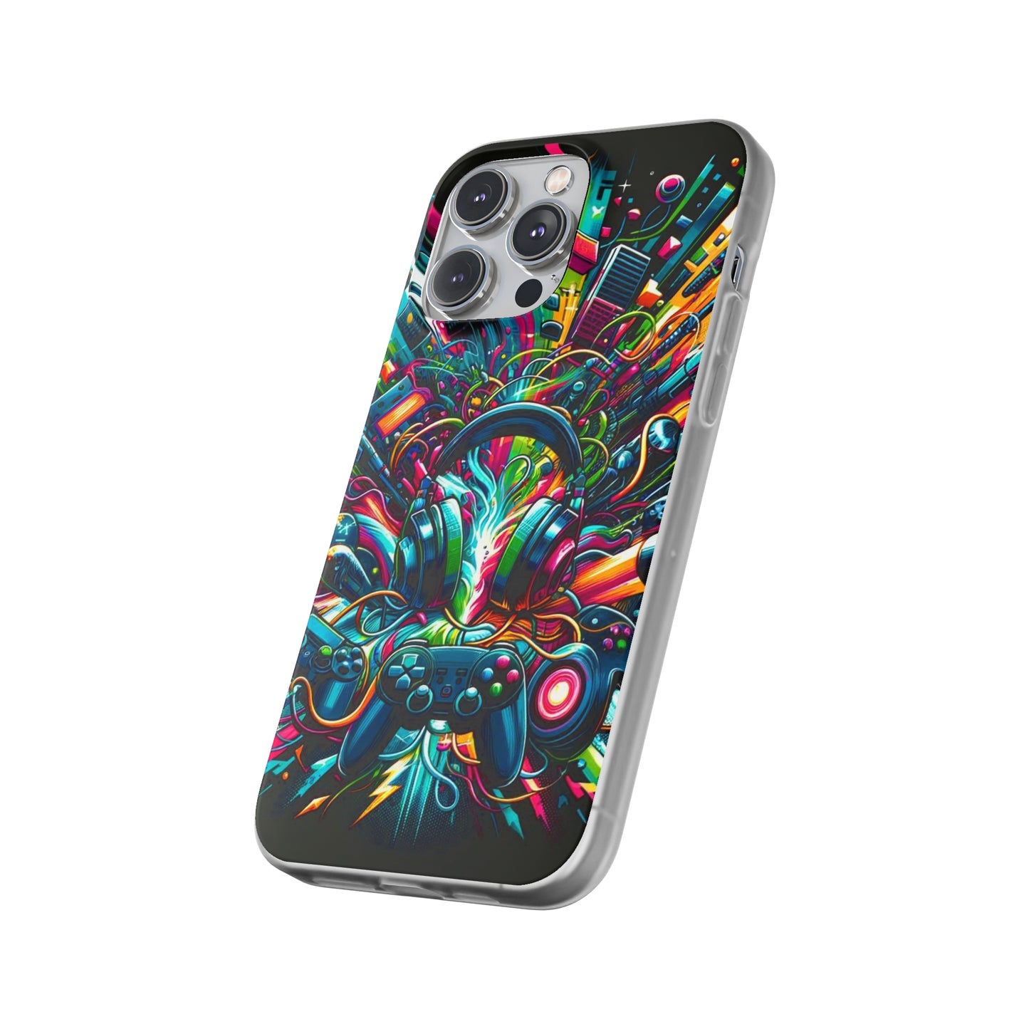 Gaming Flexi Phone Case Semi-transparent