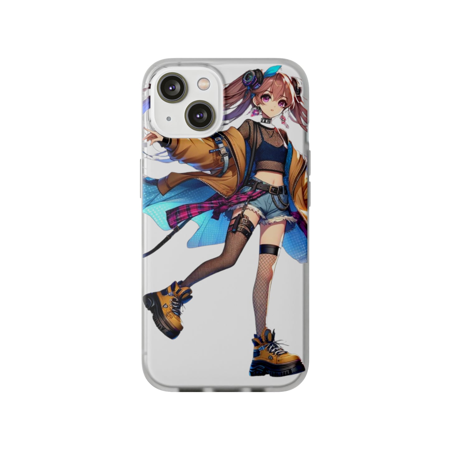 Tokyo Girl Flexi Phone Case Semi-transparent