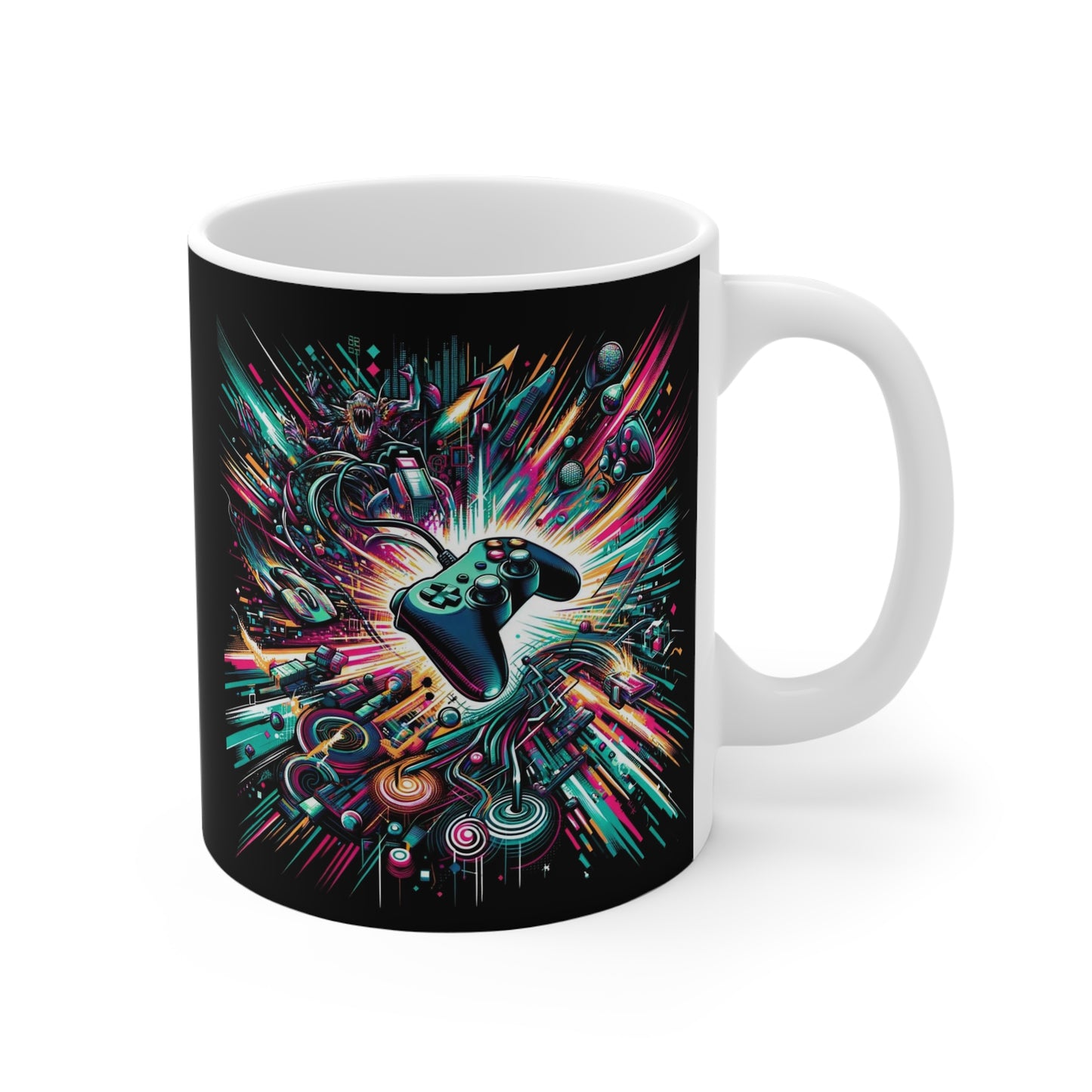 Gaming 11oz White/Black Mug