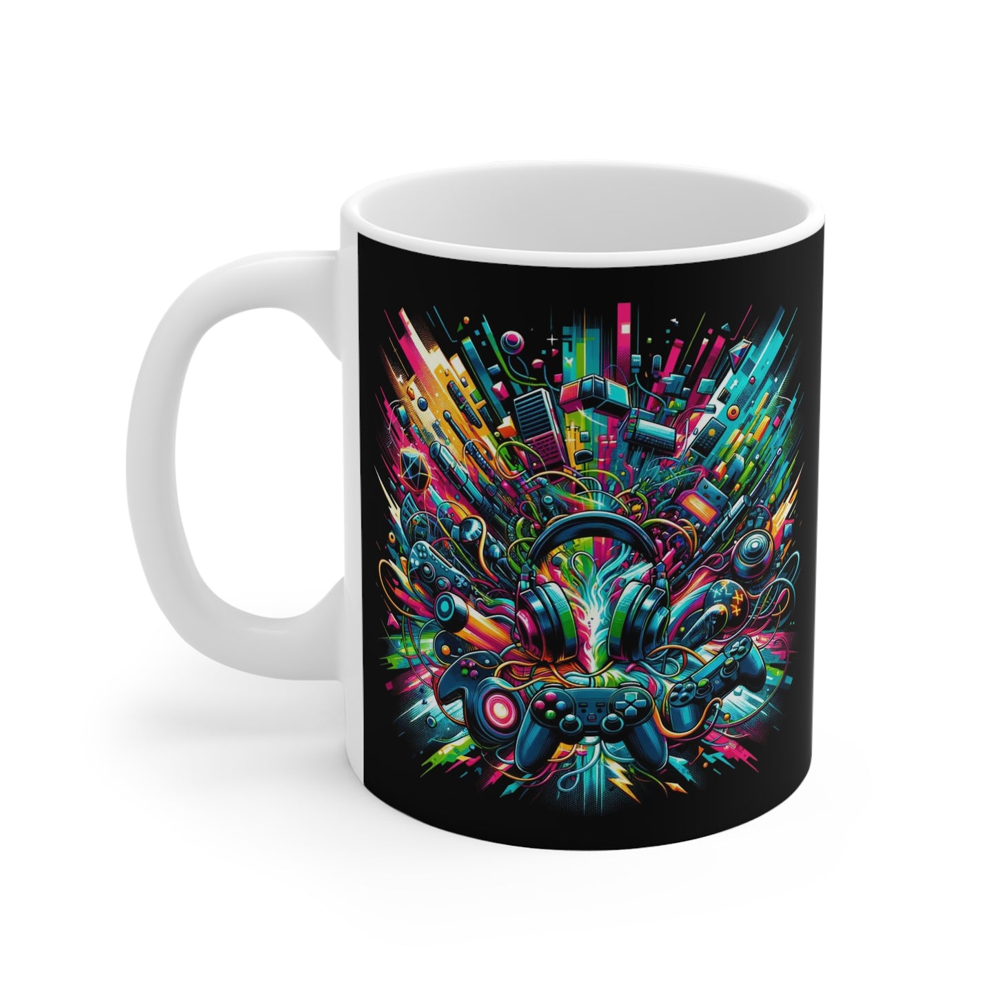 Gaming 11oz White/Black Mug