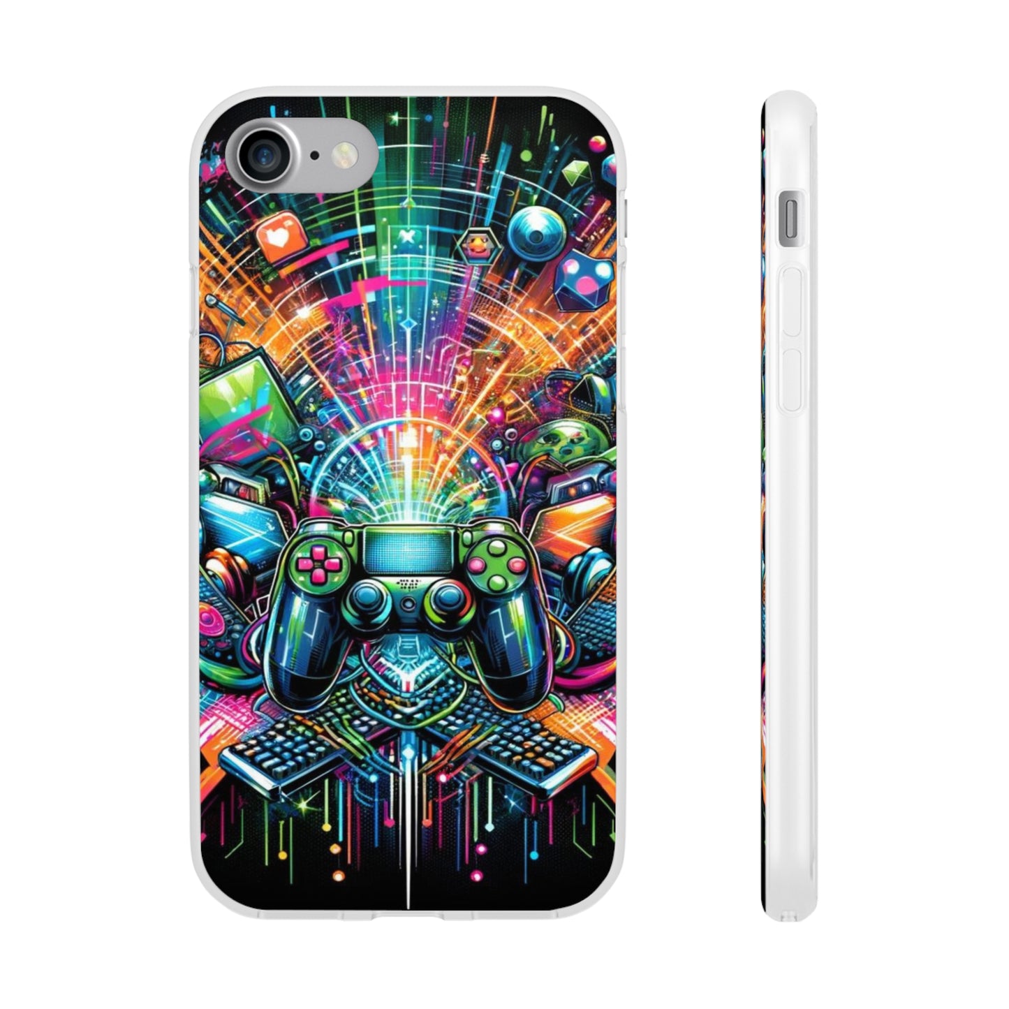 Gaming Flexi Phone Case Semi-transparent