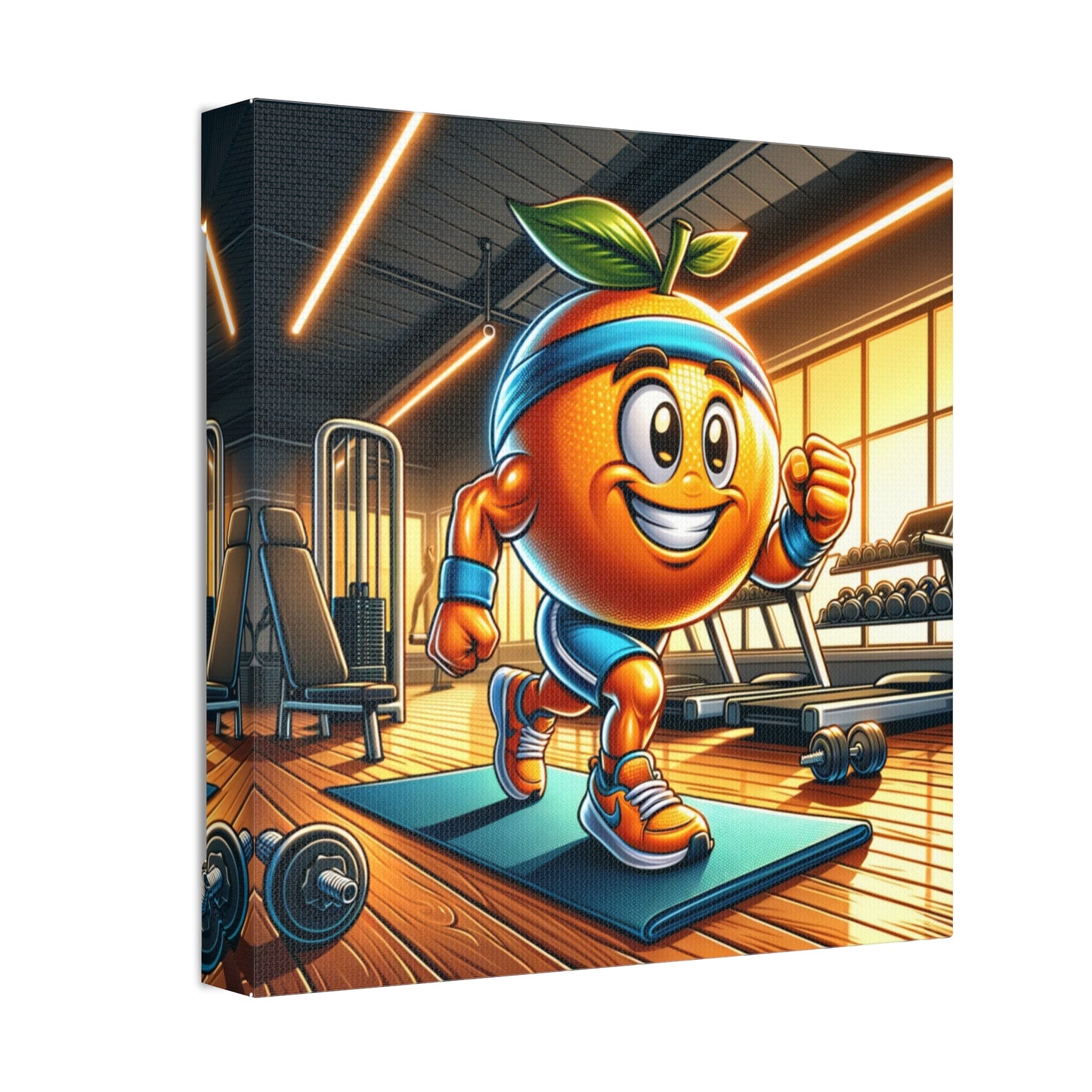 Orange in the Gym Classic Stretched Canvas