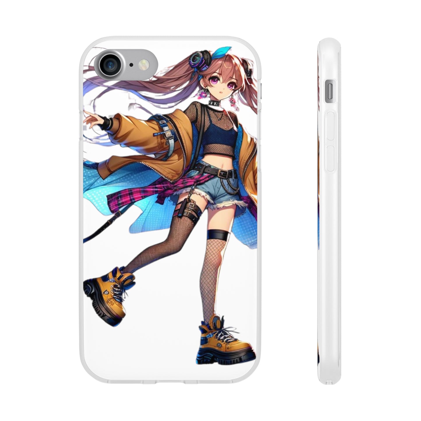 Tokyo Girl Flexi Phone Case Semi-transparent