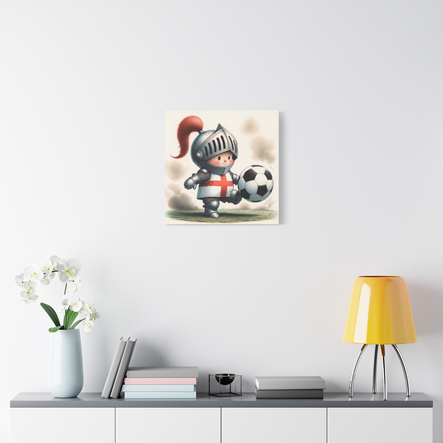 English baby Knight Matte Canvas, Stretched, 1.25"