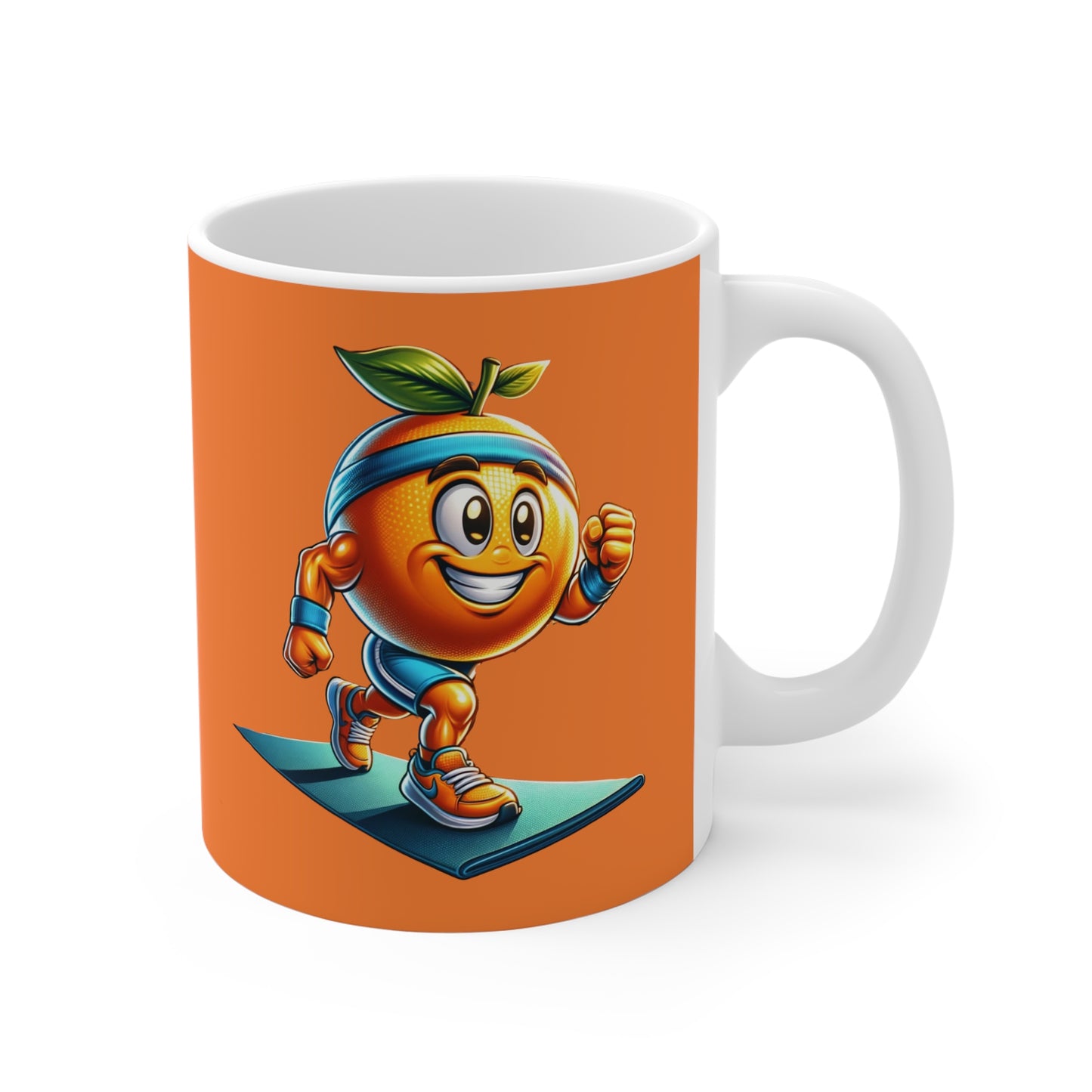 Orange in the Gym 11oz White/Orange Mug