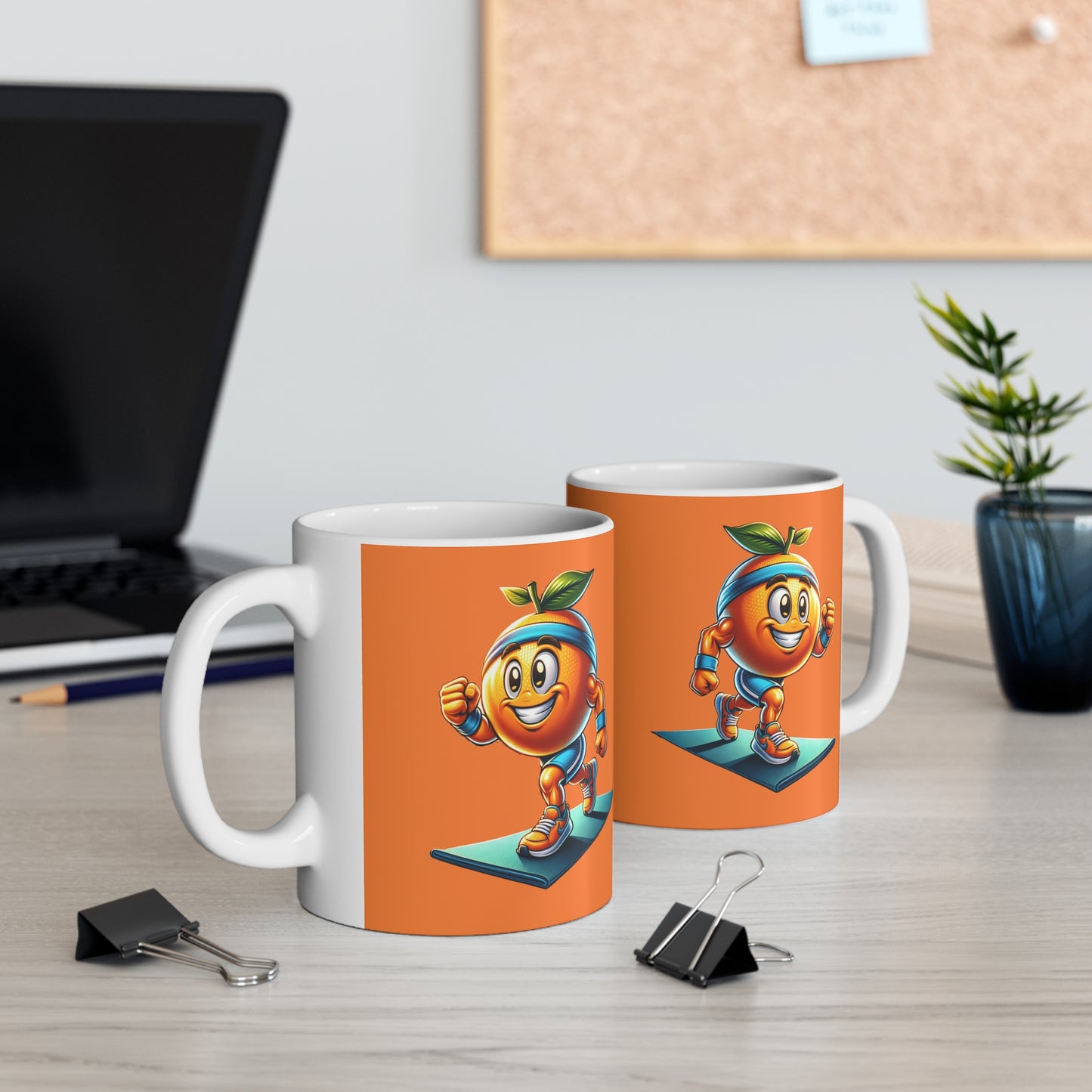 Orange in the Gym 11oz White/Orange Mug